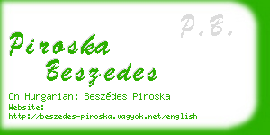 piroska beszedes business card